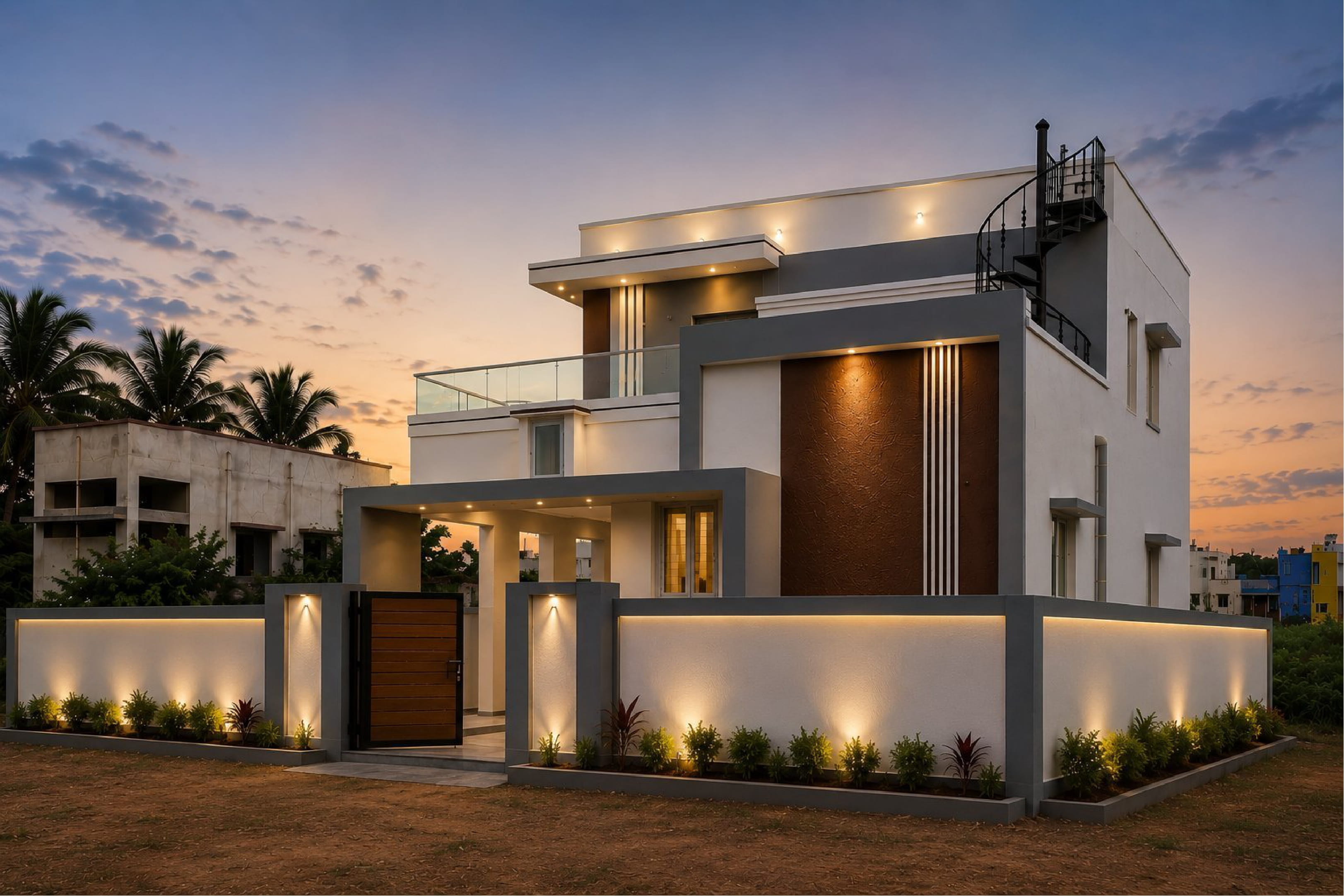 Custom home built by RR Infra Homes